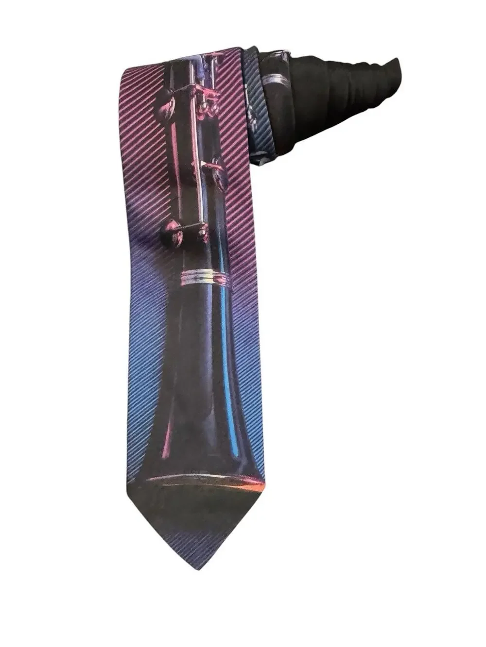 Ralph Marlin Clarinet Instrument Goodell Music Vintage Novelty Necktie Polyester